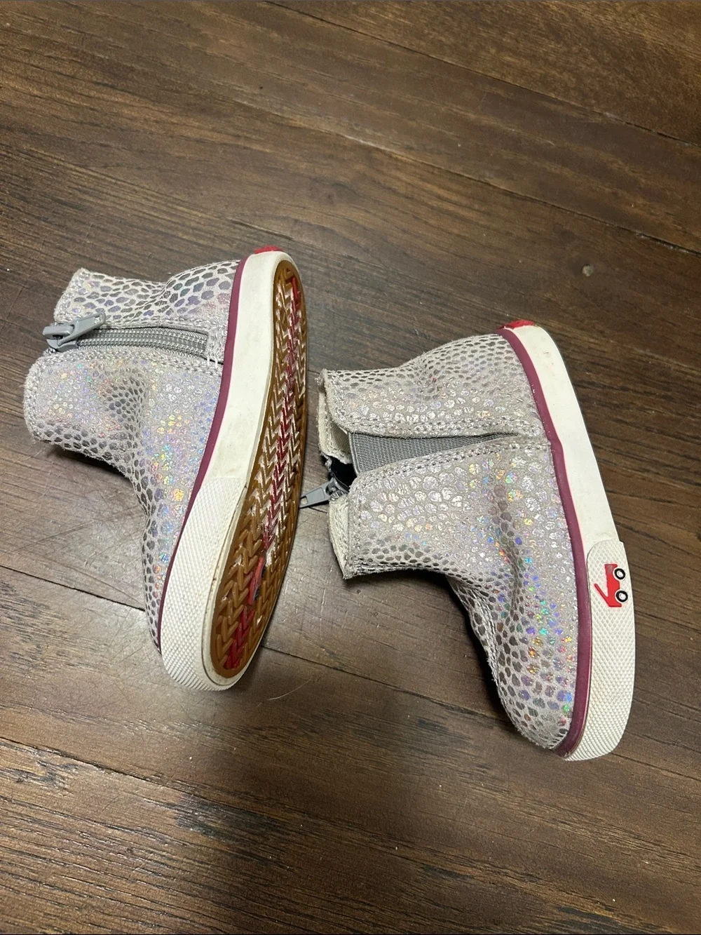 See Kai Run Kids Sparkle Zip Ankle Boots - Iridescent Pink size 7